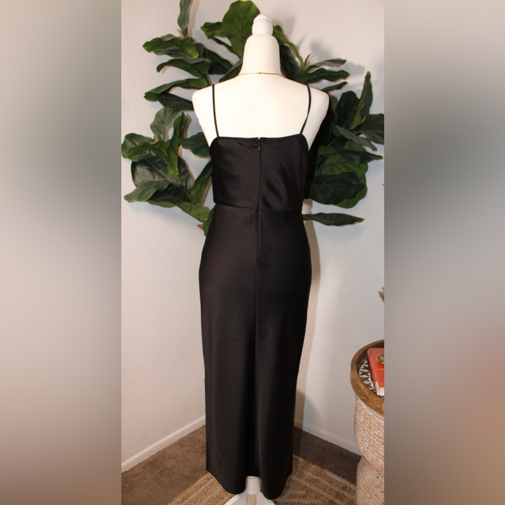 BHLDN Cali Satin Cowl-Neck Midi Slip Dress - Picture 3 of 12